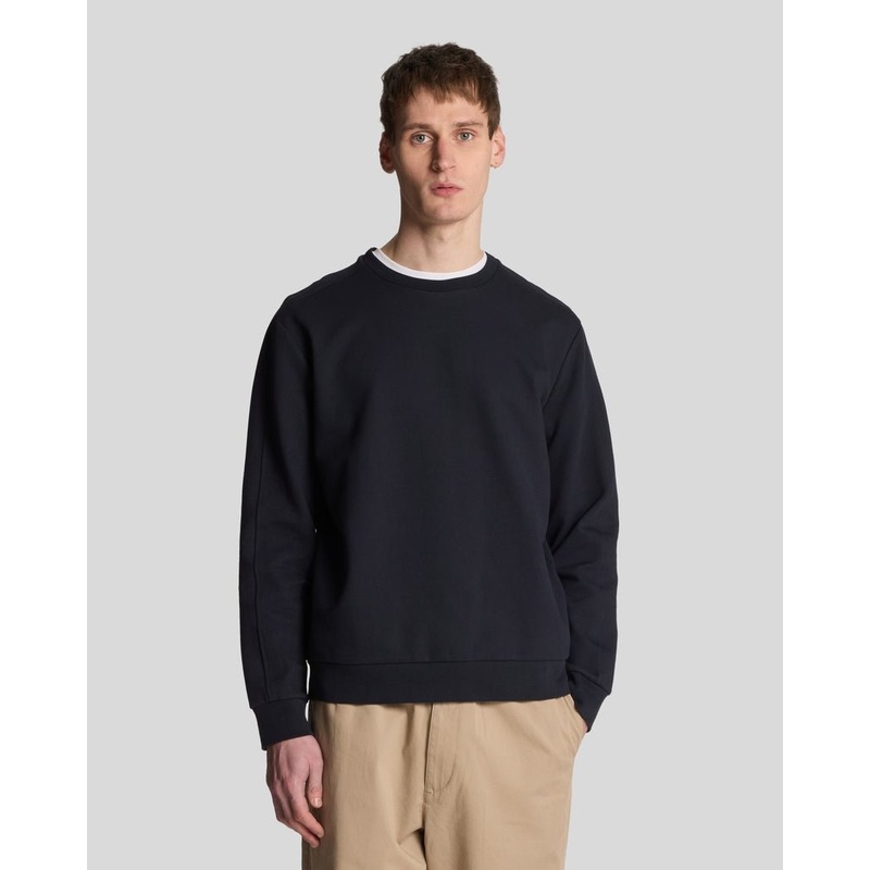 Twill Interlock Crew Neck Sweatshirt