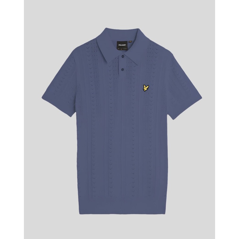 Crochet Knit Polo Shirt