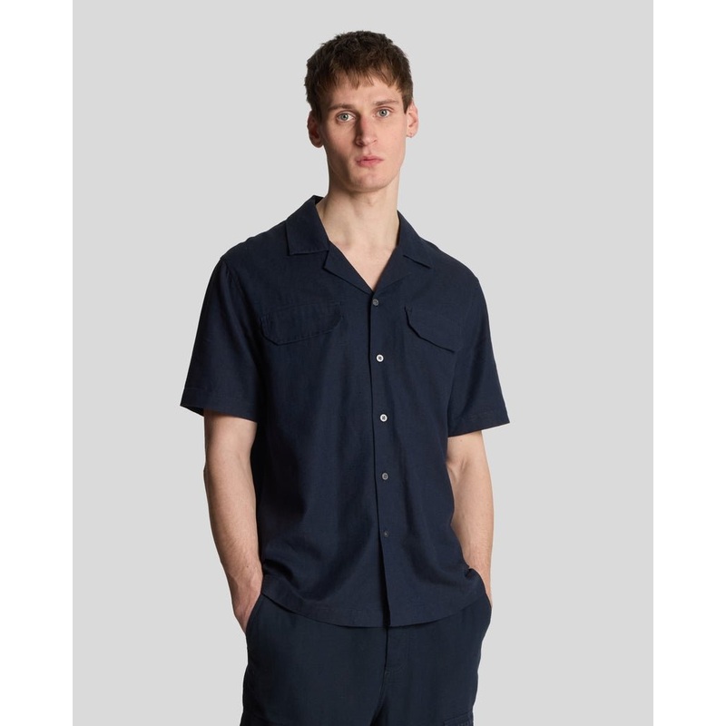 Linen Blend Revere Shirt