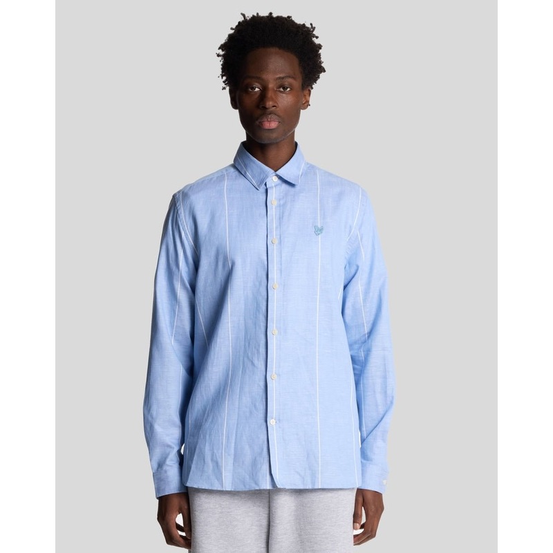 Linen Stripe Long Sleeve Shirt